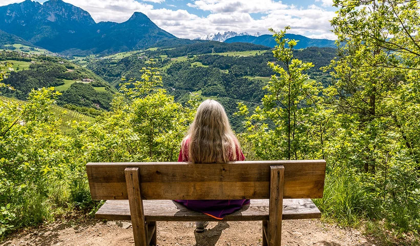 Sich Ausbalancieren am Ritten, der Sonnenterrasse oberhalb Bozens