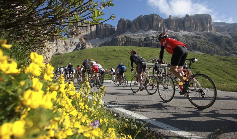 Rund um die Sella, oder: Radfahren auf dem Meeresgrund