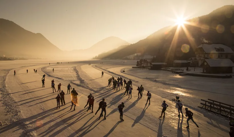 Sanfter Wintersport am Weissensee